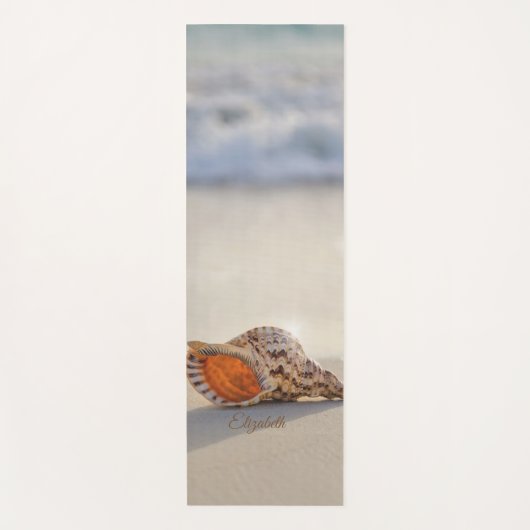 Tropical Beach Ocean Sand Seashell Yogamat (Voorkant)