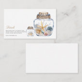 Tropical Beach Ocean Shell bruiloft details Informatiekaartje (Voorkant / Achterkant)