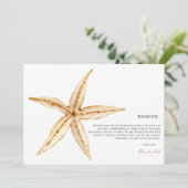 Tropical Beach Ocean Shell Dank u Kaart (Staand voorkant)