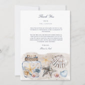 Tropical Beach Ocean Shell dank u kaart (Voorkant)