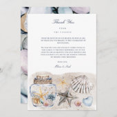 Tropical Beach Ocean Shell dank u kaart (Voorkant / Achterkant)