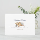 Tropical Beach Ocean Shell repetitie diner Kaart (Staand voorkant)