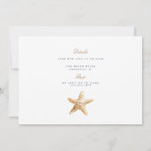 Tropical Beach Ocean Shell repetitie diner Kaart (Achterkant)