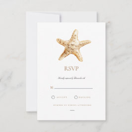 Tropical Beach Ocean Shell RSVP-kaart RSVP Kaartje