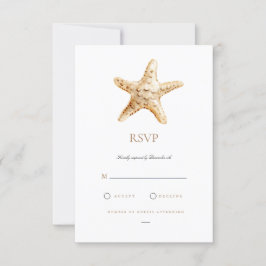 Tropical Beach Ocean Shell RSVP-kaart RSVP Kaartje