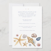 Tropical Beach Ocean Shell Save The Date Kaart (Achterkant)