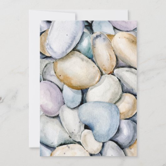 Tropical Beach Ocean Shell Verloving Uitnodiging (Achterkant)