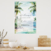 Tropical Beach Ocean vrijgezellenfeest Sign poster (Keuken)