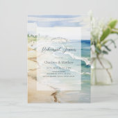 Tropical Beach Ocean Zee repetitie diner Kaart (Staand voorkant)