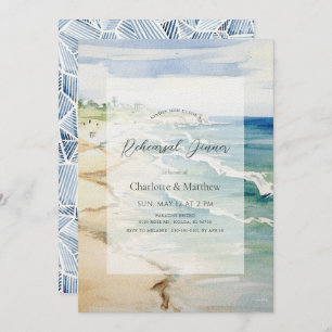 Tropical Beach Ocean Zee repetitie diner Kaart