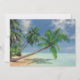 Tropical Beach Painting Wenskaart