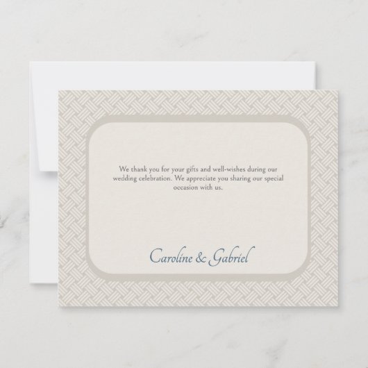 Tropical Beach Palm bruiloft Bedankkaart (Achterkant)