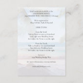 Tropical Beach Palm Bruiloft of Feest Details Informatiekaartje (Achterkant)