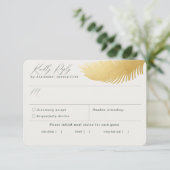 Tropical Beach Palm Groene Maaltijd Keuze RSVP Kaa (Staand voorkant)