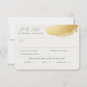 Tropical Beach Palm Groene Maaltijd Keuze RSVP Kaa (Voorkant)