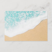 Tropical Beach Palm String Lights Wedding Details Informatiekaartje (Achterkant)