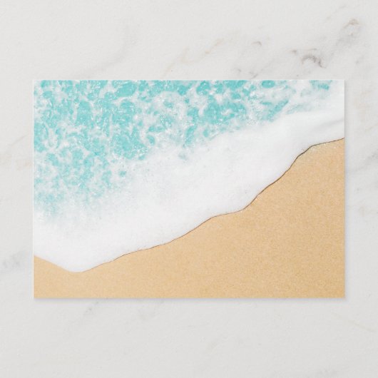 Tropical Beach Palm String Lights Wedding Details Informatiekaartje (Achterkant)