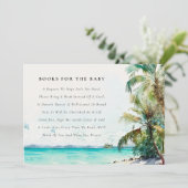 Tropical Beach Palm Tree Boeken voor Baby shower Kaart (Staand voorkant)