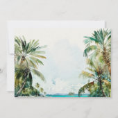 Tropical Beach Palm Tree Boeken voor Baby shower Kaart (Achterkant)