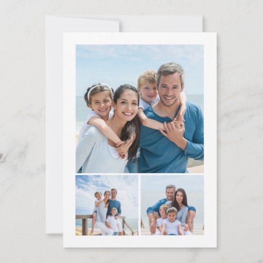 Tropical Beach Palm Tree Christmas 3 Foto Feestdagenkaart (Achterkant)