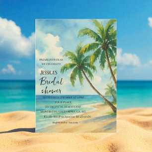 Tropical Beach Palm Tree Destination Vrijgezellenf Kaart
