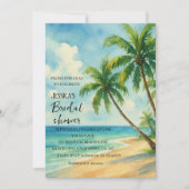 Tropical Beach Palm Tree Destination Vrijgezellenf Kaart (Voorkant)