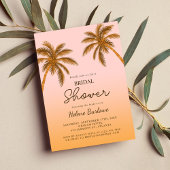Tropical Beach Palm Tree Modern Vrijgezellenfeest Kaart