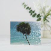 Tropical Beach Palm Tree Postcard Briefkaart (Staand voorkant)