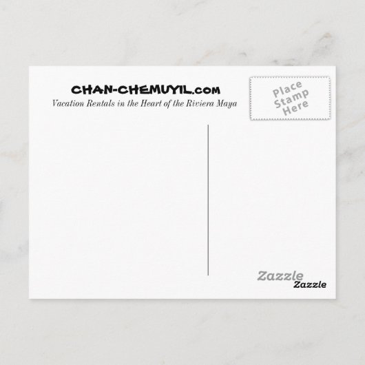 Tropical Beach Palm Tree Postcard Briefkaart (Achterkant)