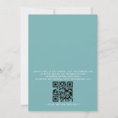Tropical Beach Palm Tree Sea QR Code Wedding Kaart (Achterkant)