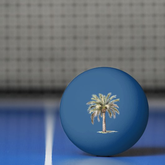 Tropical Beach Palm Tree Starfish Pingpongbal (Net)