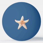 Tropical Beach Palm Tree Starfish Pingpongbal (Achterkant)