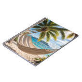 Tropical Beach Palm Tree Travel Journal Notitieboek (Linkerzijde)