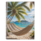 Tropical Beach Palm Tree Travel Journal Notitieboek (Voorkant)