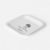 Tropical Beach Palm Trees 30th Birthday Party Papieren Bordje (Gebogen)
