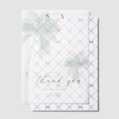 Tropical Beach Palm Trees Eenvoudig script Bedankt Vellum Uitnodigingen (Offset (Uitnodiging))