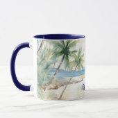 Tropical beach palm trees name blue summer mok (Links)
