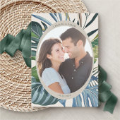 Tropical Beach Palm Wedding Save the Date