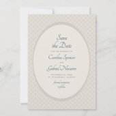 Tropical Beach Palm Wedding Save the Date (Achterkant)