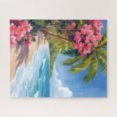 Tropical Beach Paradise | Ocean Painting Legpuzzel (Horizontaal)