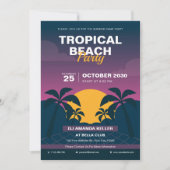 Tropical Beach Party Vakantie Kaart (Voorkant)