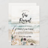 Tropical Beach Protea geloftevernieuwing uitnodigi Kaart (Voorkant / Achterkant)