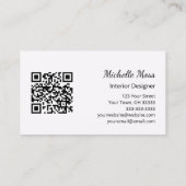 Tropical Beach QR code Abstract interieur ontwerp Visitekaartje (Achterkant)