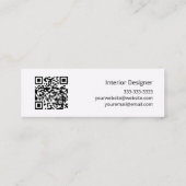 Tropical Beach QR code Abstracte zonsondergang Mini Visitekaartje (Achterkant)