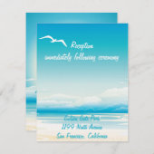 Tropical Beach Receptie Insert Kaart (Voorkant / Achterkant)