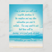 Tropical Beach Receptie Insert Kaart (Achterkant)