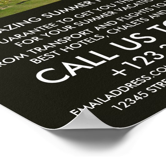 Tropical Beach, reisbureau Adverteren Poster (Hoek)