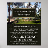 Tropical Beach, reisbureau Adverteren Poster (Voorkant)