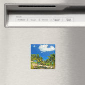 Tropical beach resort, Belize Magneet (Insitu (Vaatwasser))