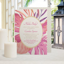 Tropical Beach Roze Baby shower